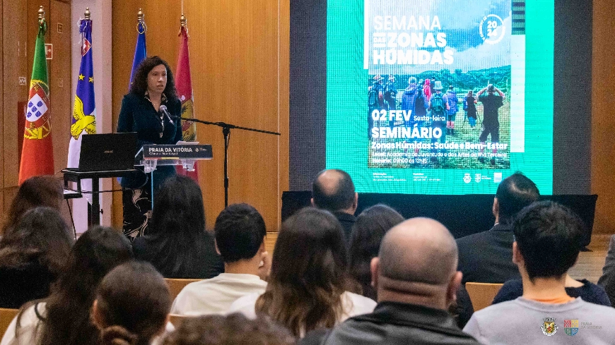 Defende Vânia Ferreira na abertura do Seminário “Zonas Húmidas: Saúde e Bem-estar”, “Quan