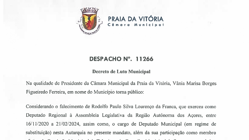 Decreto de Luto Municipal